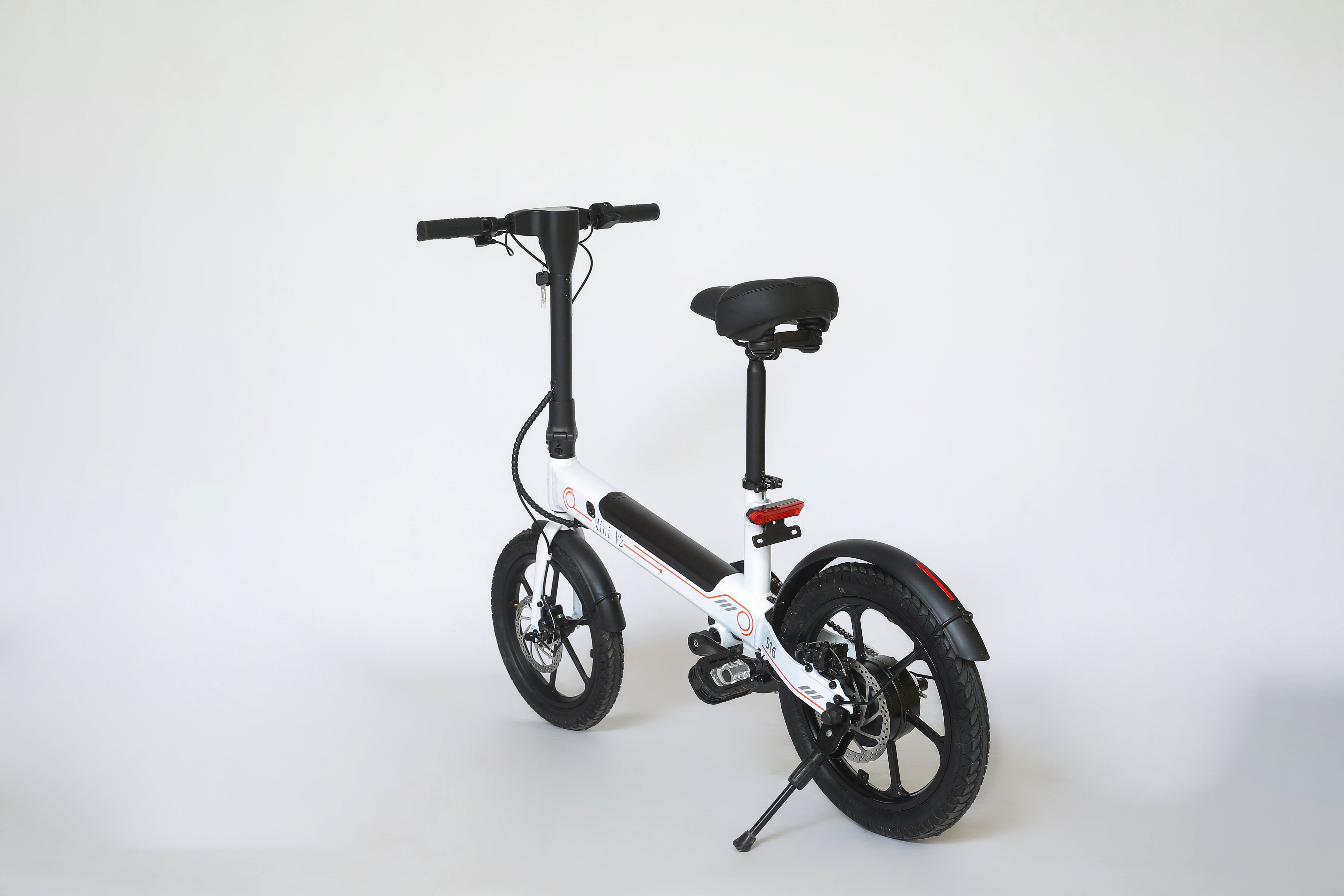 UDON MINI V2 E-Bike,350W Motor, 16" x 4.0" Tires, 36V 7.8Ah Battery, Dual Disc Brakes, Twist Throttle, 15.5 MPH Max Speed, Foldable