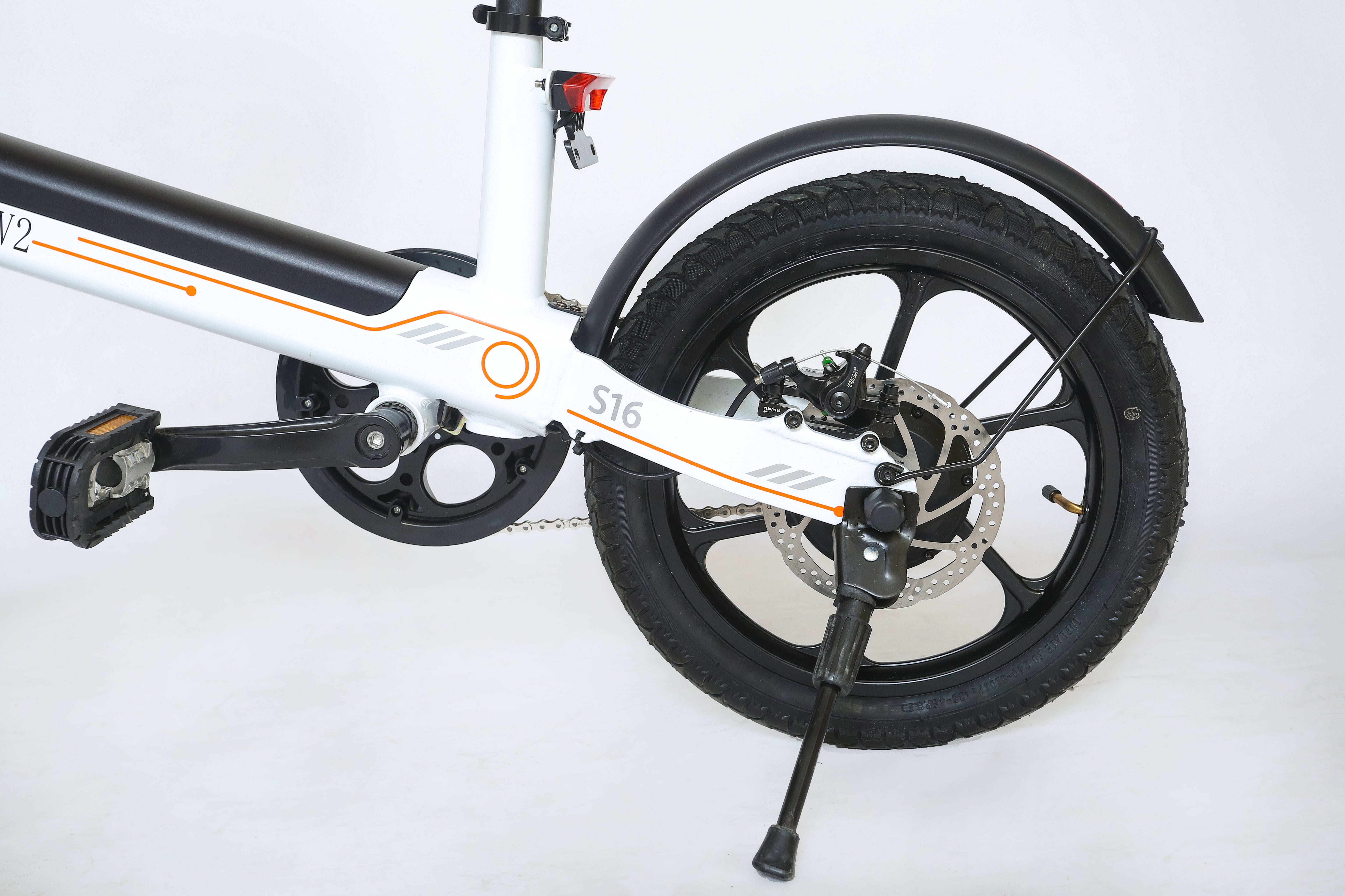 UDON MINI V2 E-Bike,350W Motor, 16" x 4.0" Tires, 36V 7.8Ah Battery, Dual Disc Brakes, Twist Throttle, 15.5 MPH Max Speed, Foldable