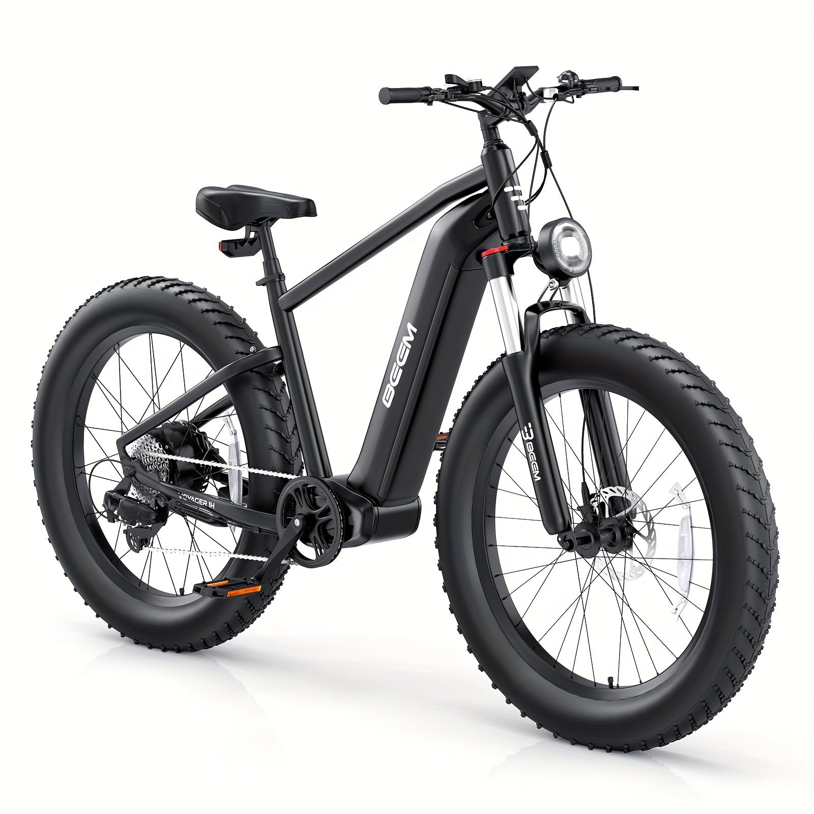 UDON BEEMONE Electric Bike for Adults One-Step, 1000W Motor Electric Bicycle with 26" x 4.0 Fat Tire, 30-80Miles 28MPH E-Bikes 48V/20Ah Removable Battery, 7-Speed 3 Mode Kit